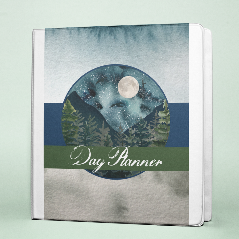 Printable 8.5 x 11 Moon-Themed Day Planner