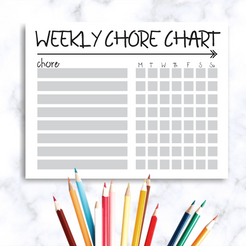 Printable Black and White Chore Chart for Kids – Carrie Elle