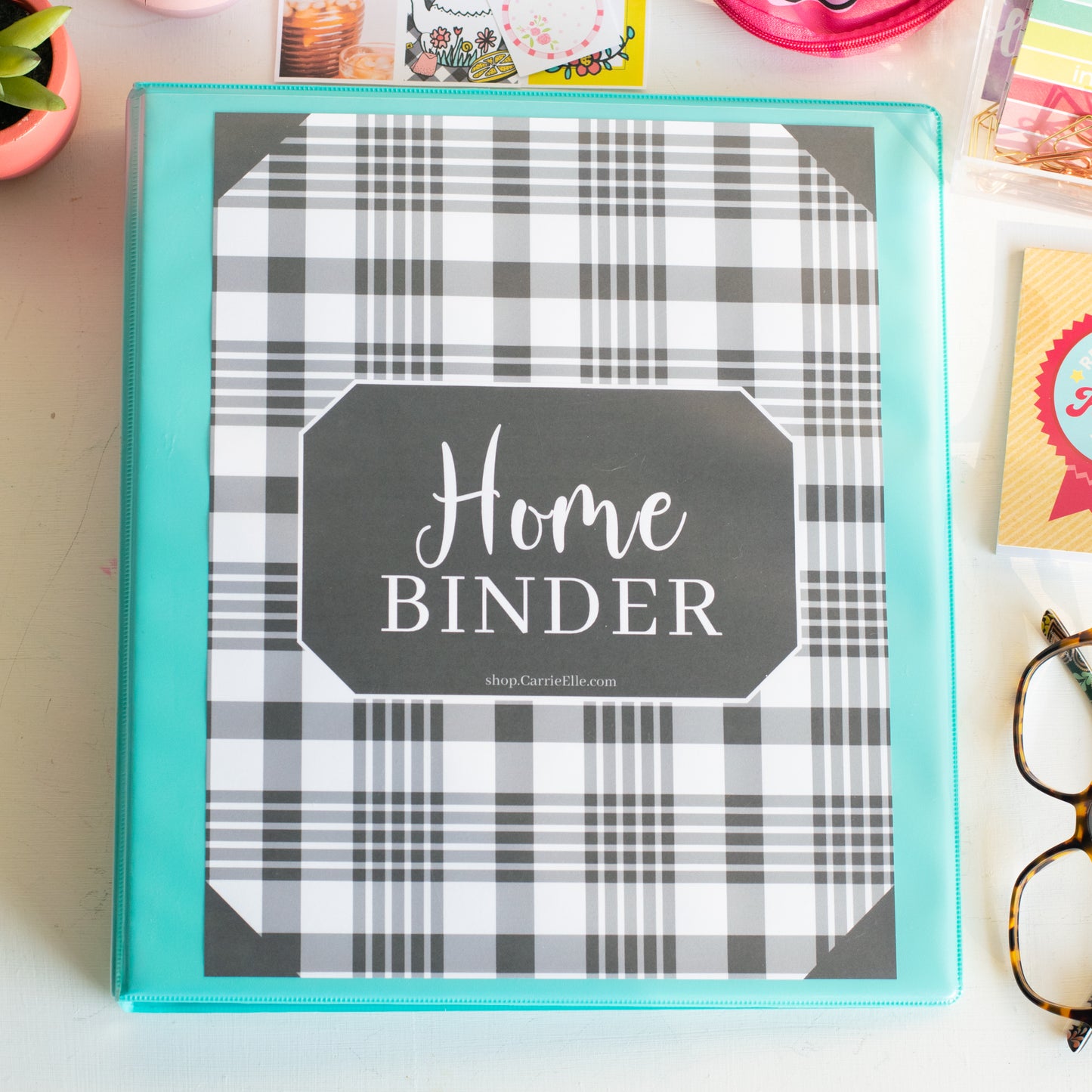 Printable Black and White Home Organization Binder