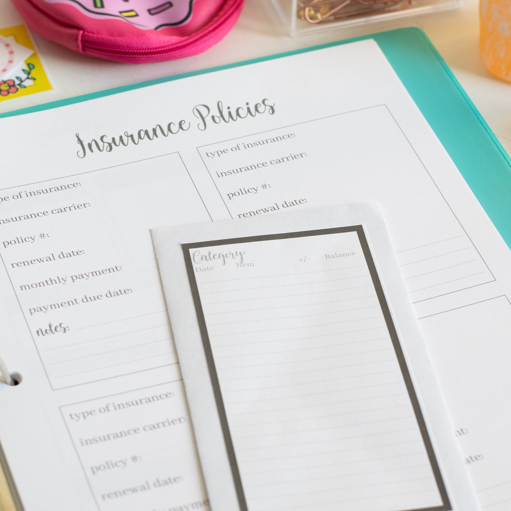 Printable Black and White Home Organization Binder – Carrie Elle