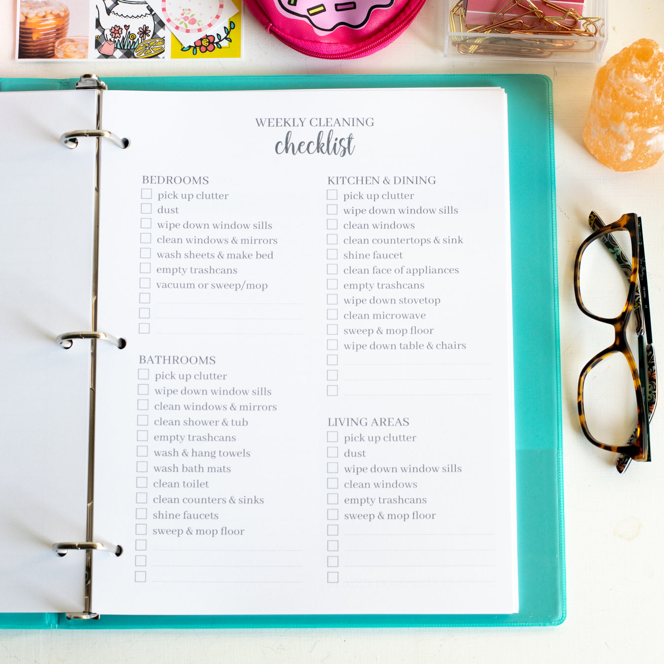 Printable Black and White Home Organization Binder – Carrie Elle