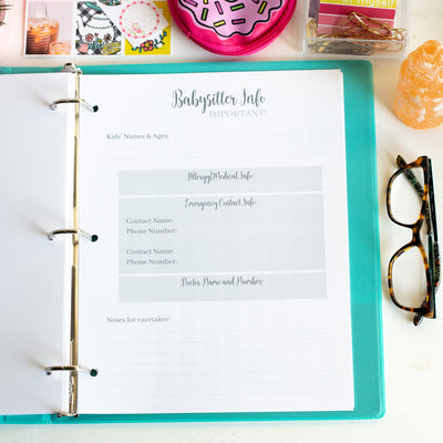Printable Black and White Home Organization Binder – Carrie Elle