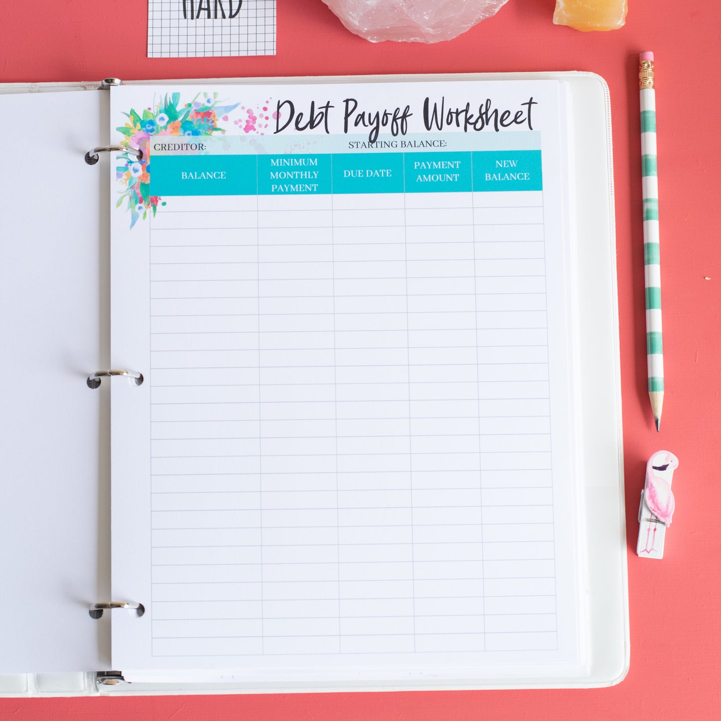 Printable Spend Well Budgeting Planner {Wild Thing}