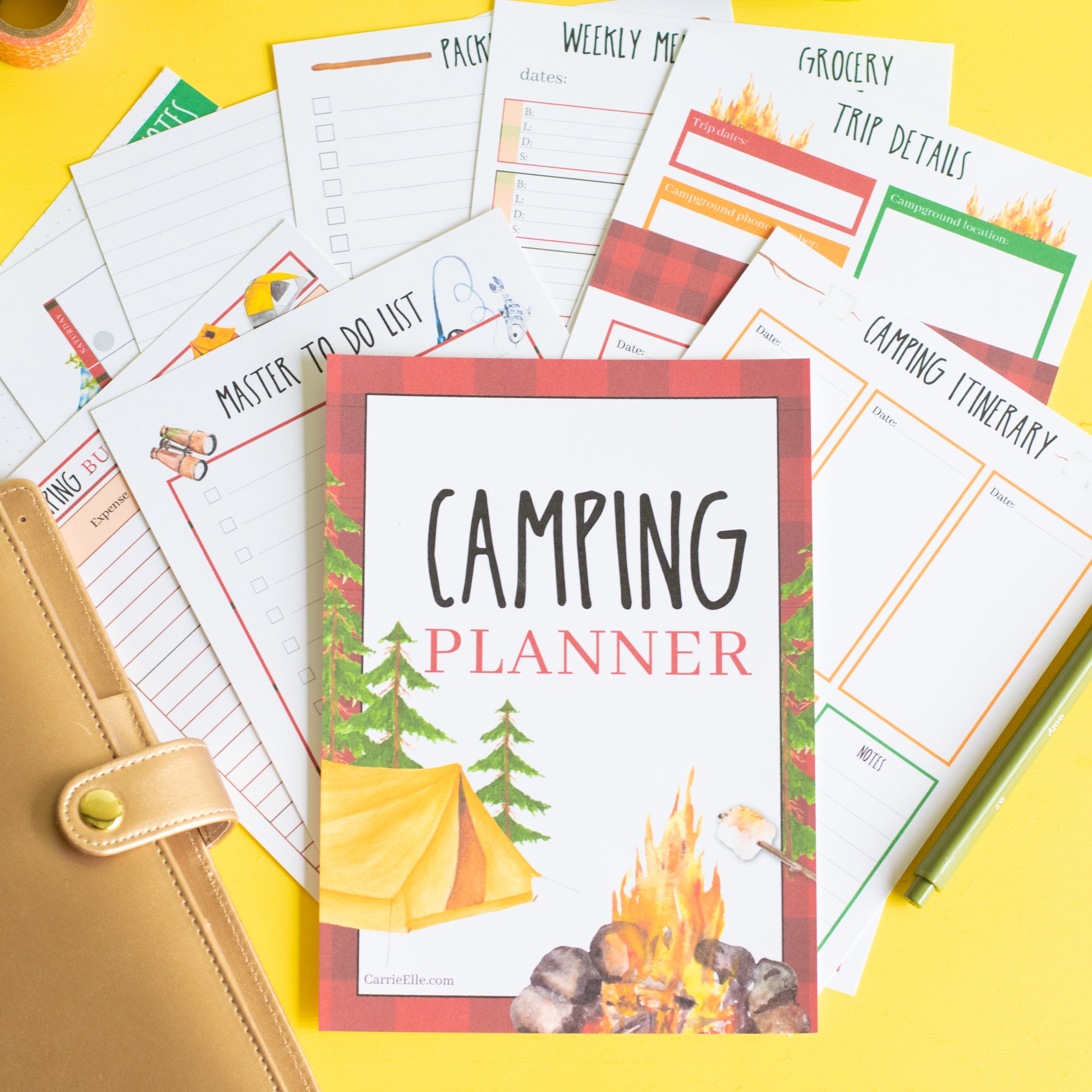 Printable A5 Camping Planner Inserts – Carrie Elle