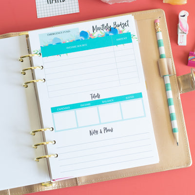 Printable A5 Spend Well Budgeting Planner Inserts {Wild Thing} – Carrie ...