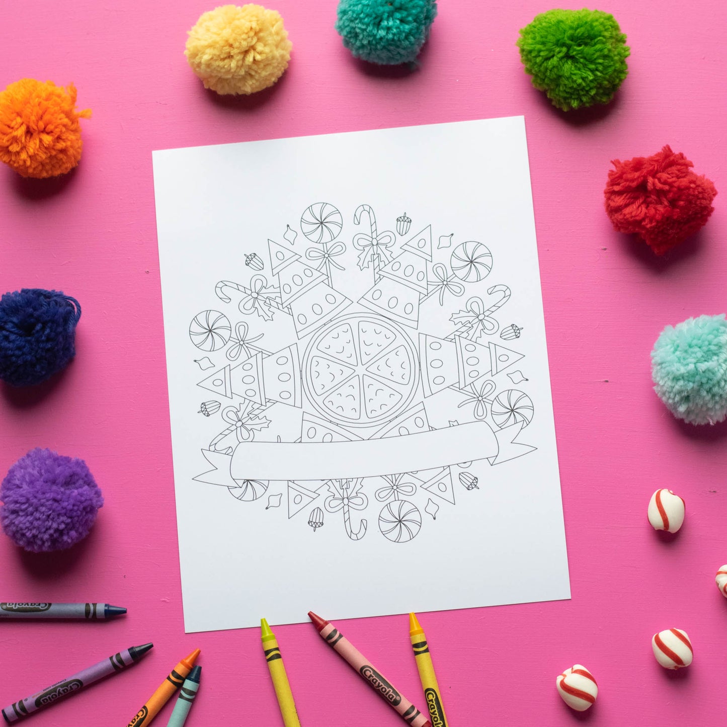 Printable Christmas Mandala Coloring Pages