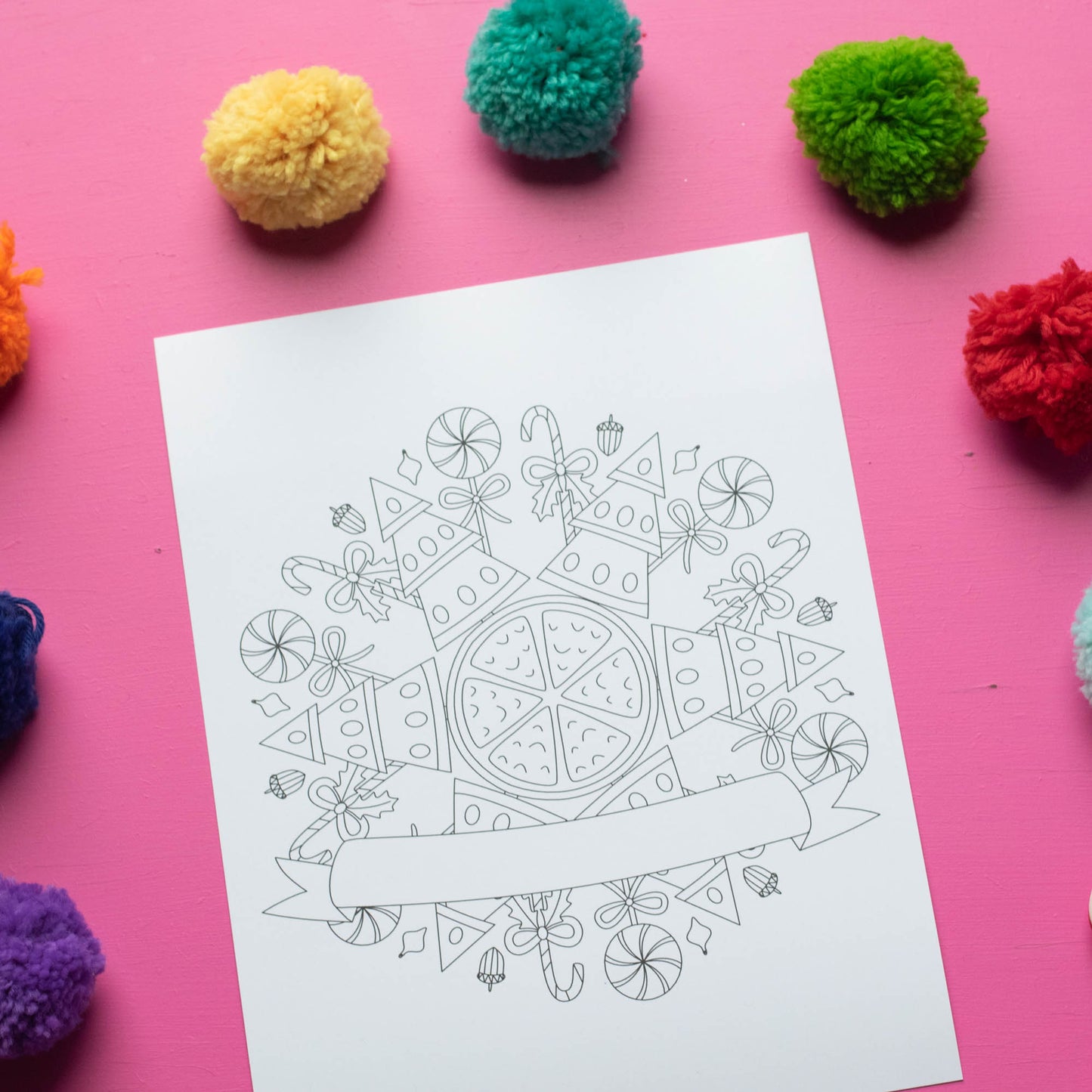 Printable Christmas Mandala Coloring Pages