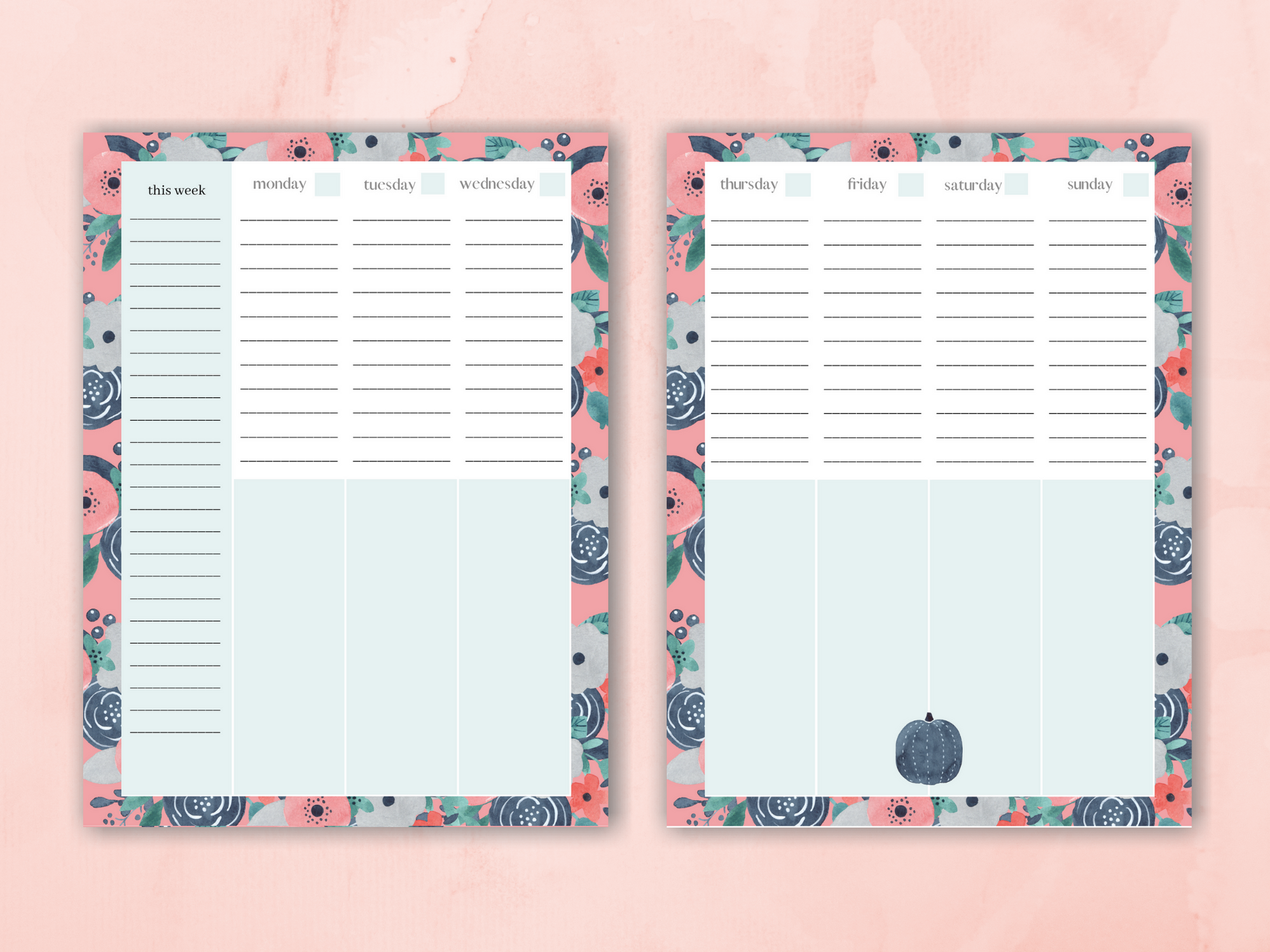 Printable Fall Pumpkin Planner Inserts for Happy Planner – Carrie Elle