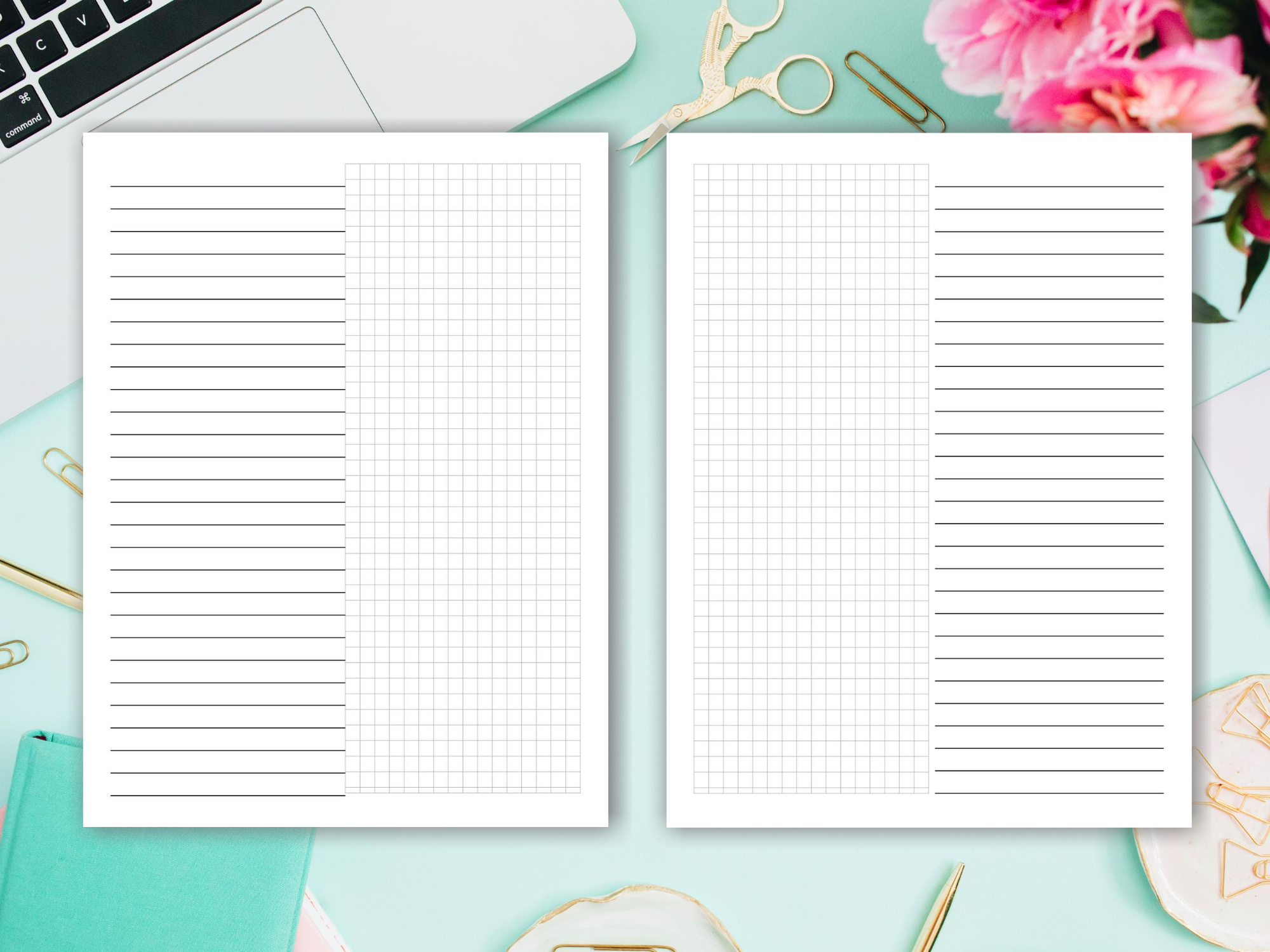 Printable 8.5x11 Graph Paper Templates – Carrie Elle