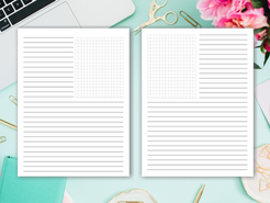 Printable 8.5x11 Graph Paper Templates – Carrie Elle