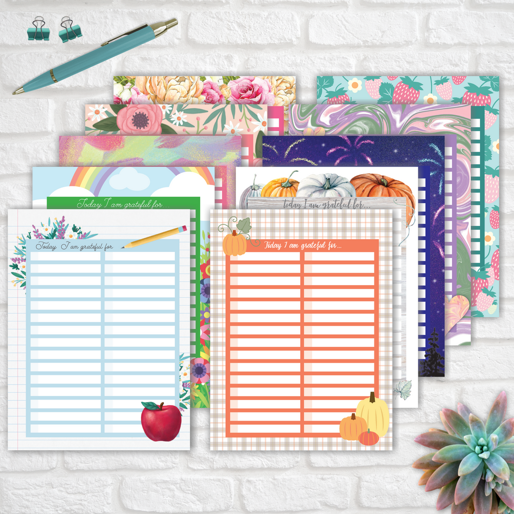 Printable A5 Gratitude Tracking Planner Inserts – Carrie Elle