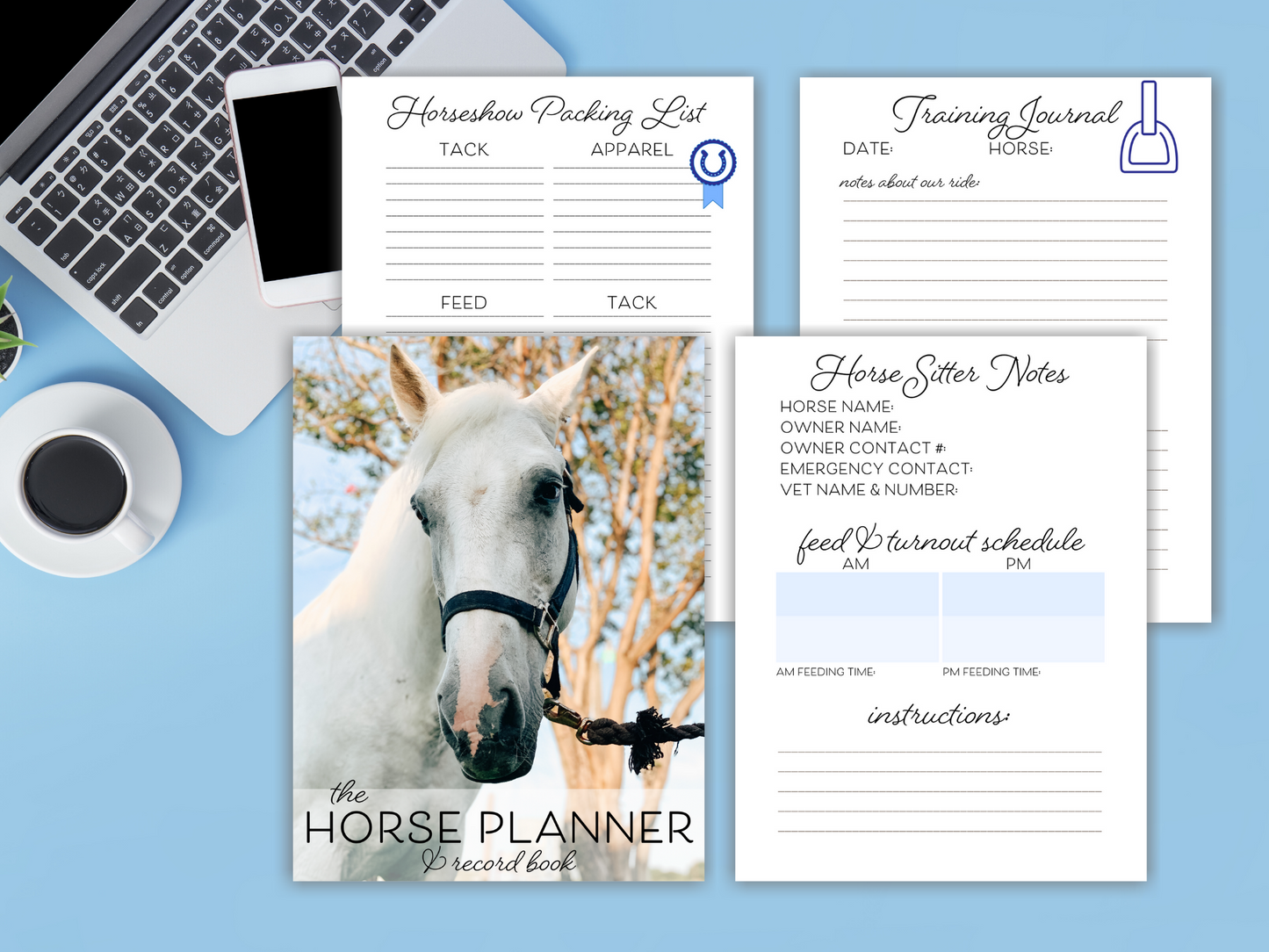 Horse Planner and Record Book for Happy Planner