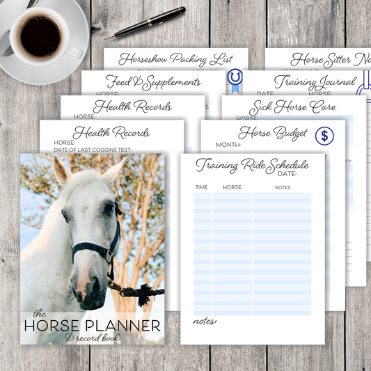 8.5x11 Horse Planner and Record Book