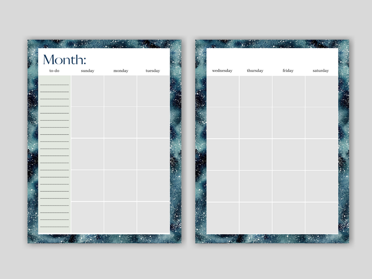 Printable Peaceful Moon Planner Inserts for Happy Planner