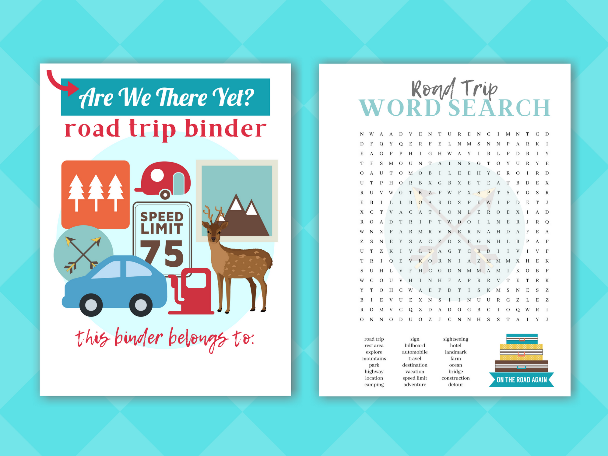 Printable 8.5x11 Road Trip Activity Binder for Kids – Carrie Elle